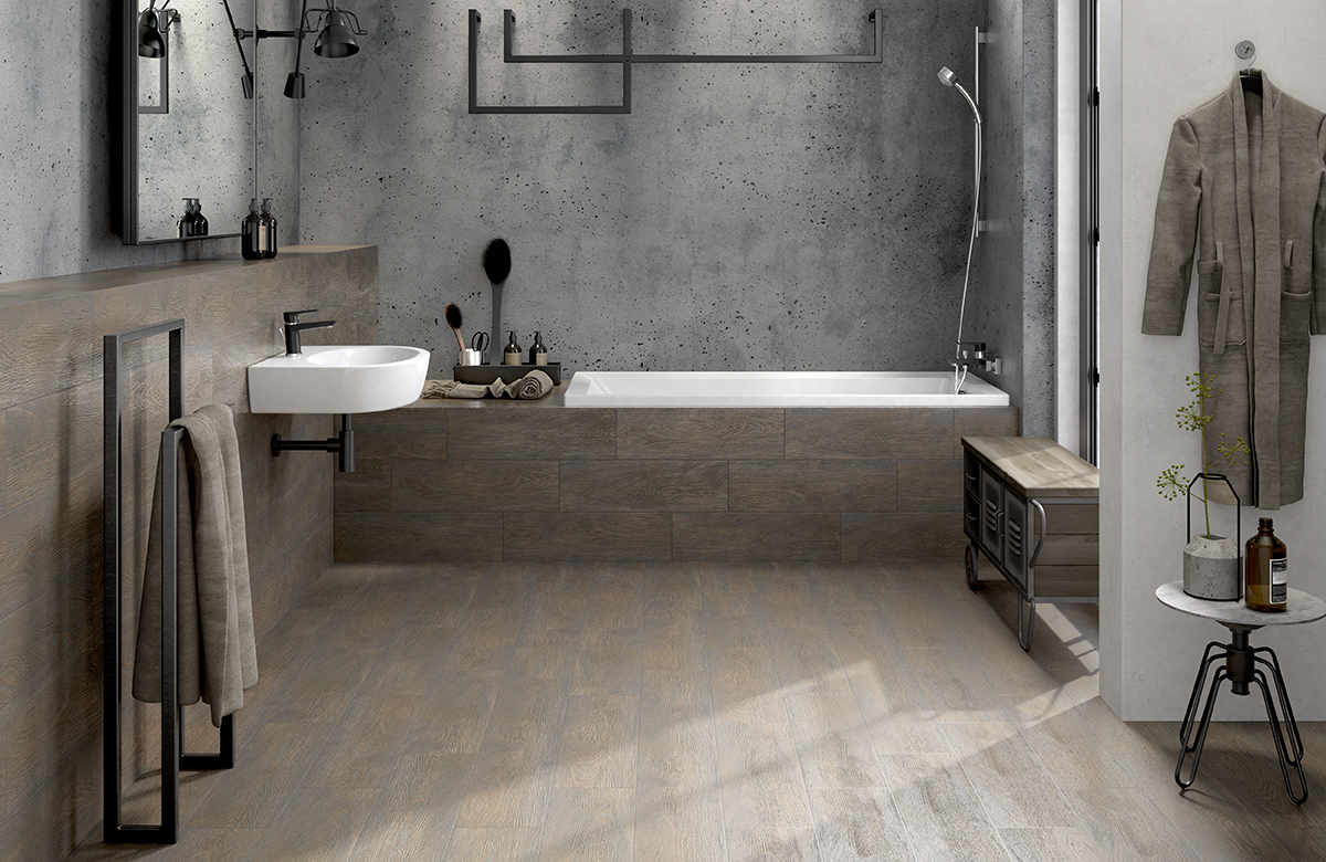 #Cersanit #I love wood #Obklady a dlažby #Koupelna #dřevo #Klasický styl #Naturální styl #hnědá #Matná dlažba #Střední formát #Velký formát #350 - 500 Kč/m2 #new 